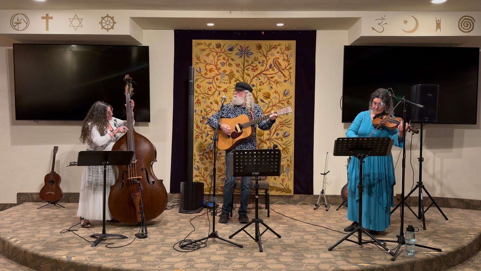 Beatriz Basile, Jeff Pekarek and Rachel Amov performing together